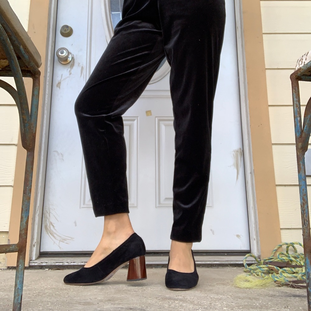 Black velvet jumpsuit vintage